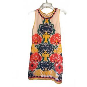 Silk Embroidered Dress by Shoshanna - Size 2